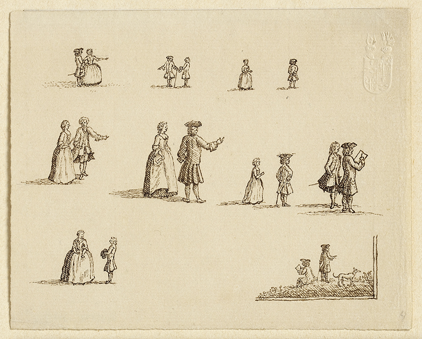 Studie naar menselijke figuurtjes