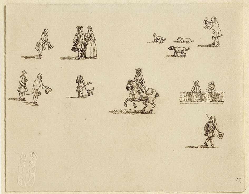 Studie naar menselijke figuurtjes