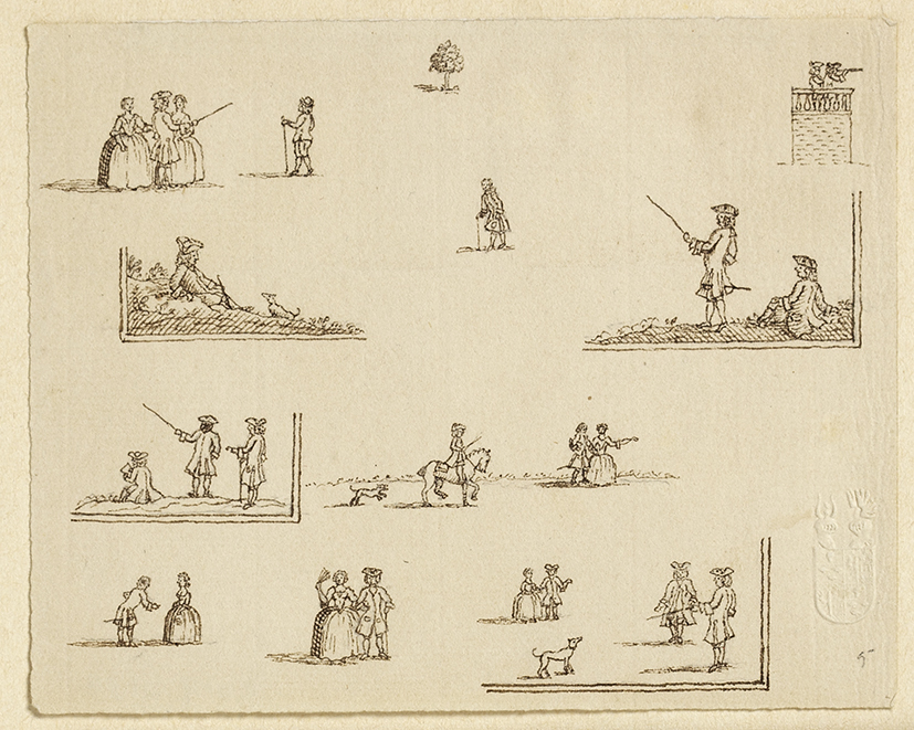 Studie naar menselijke figuurtjes