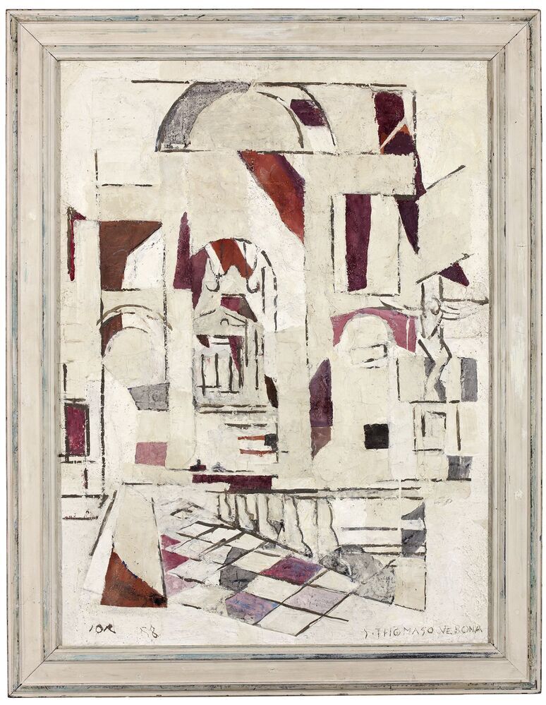 Kerkinterieur in St. Thomaso-Verona, 1958