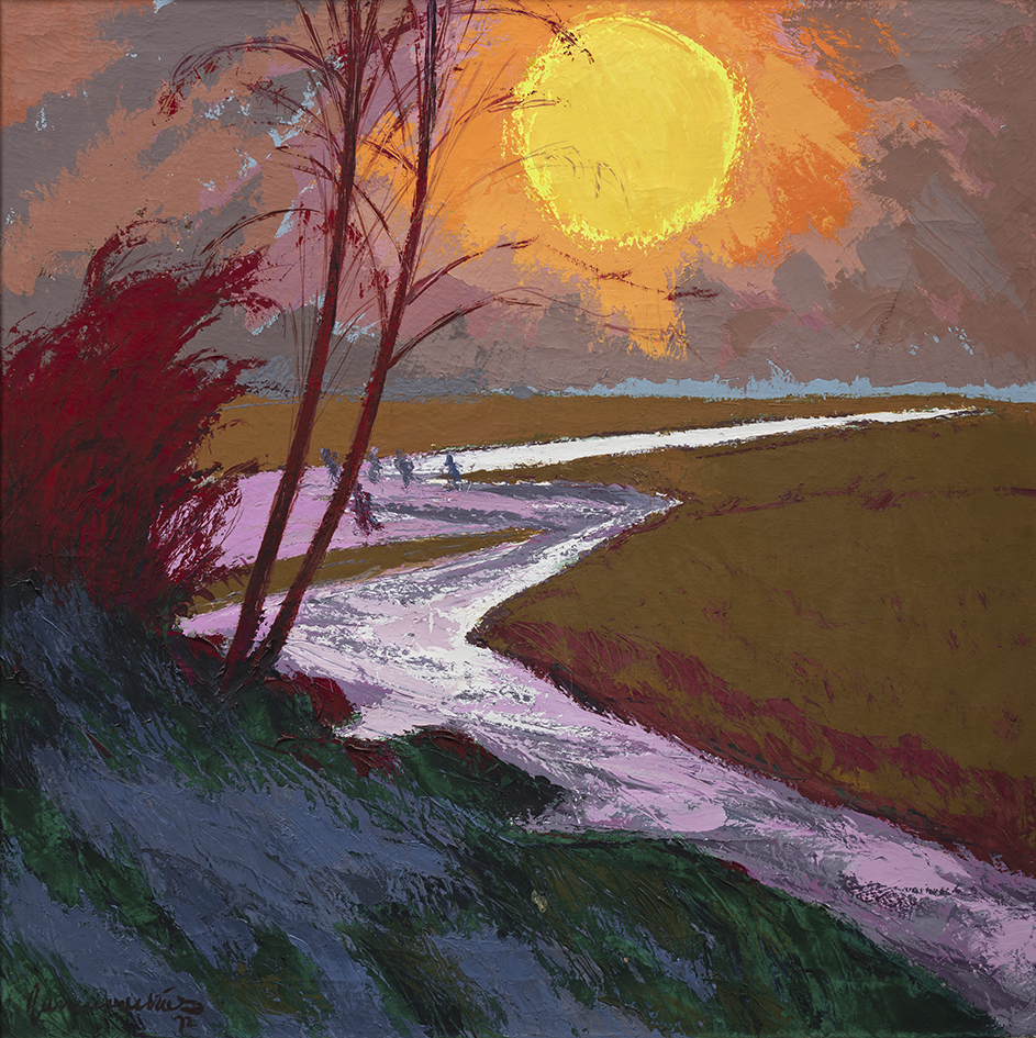 Schaatsenrijders bij Utrecht