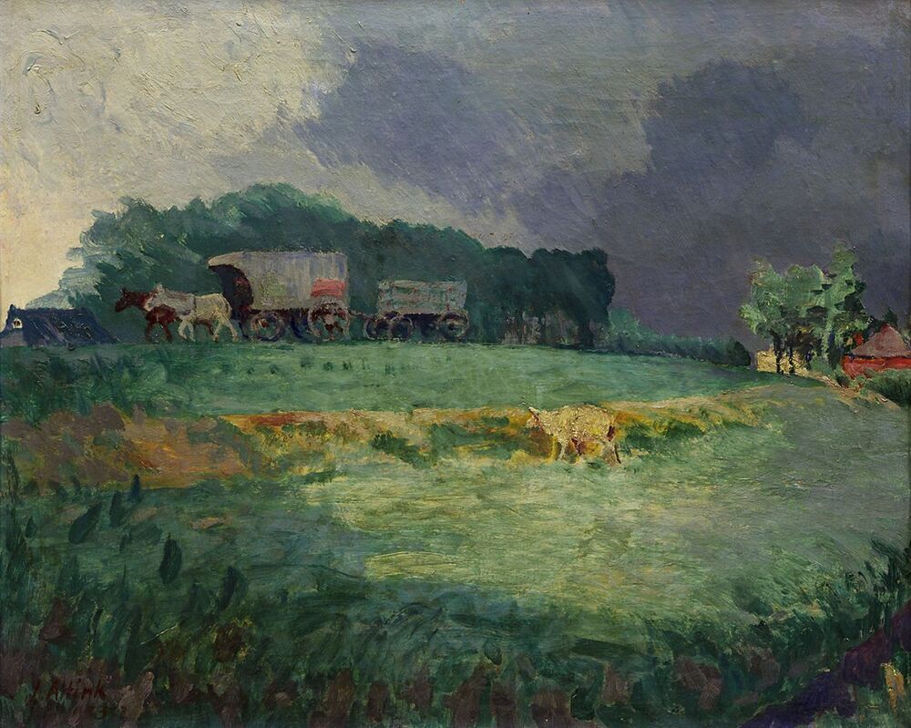 Landschap met paardespan