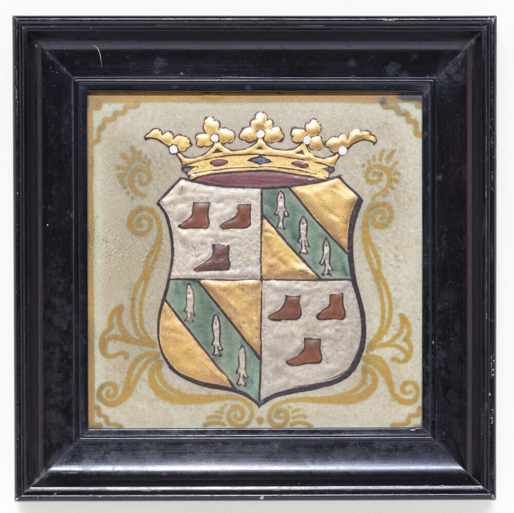 Tegel met familiewapen Clant Bindervoet