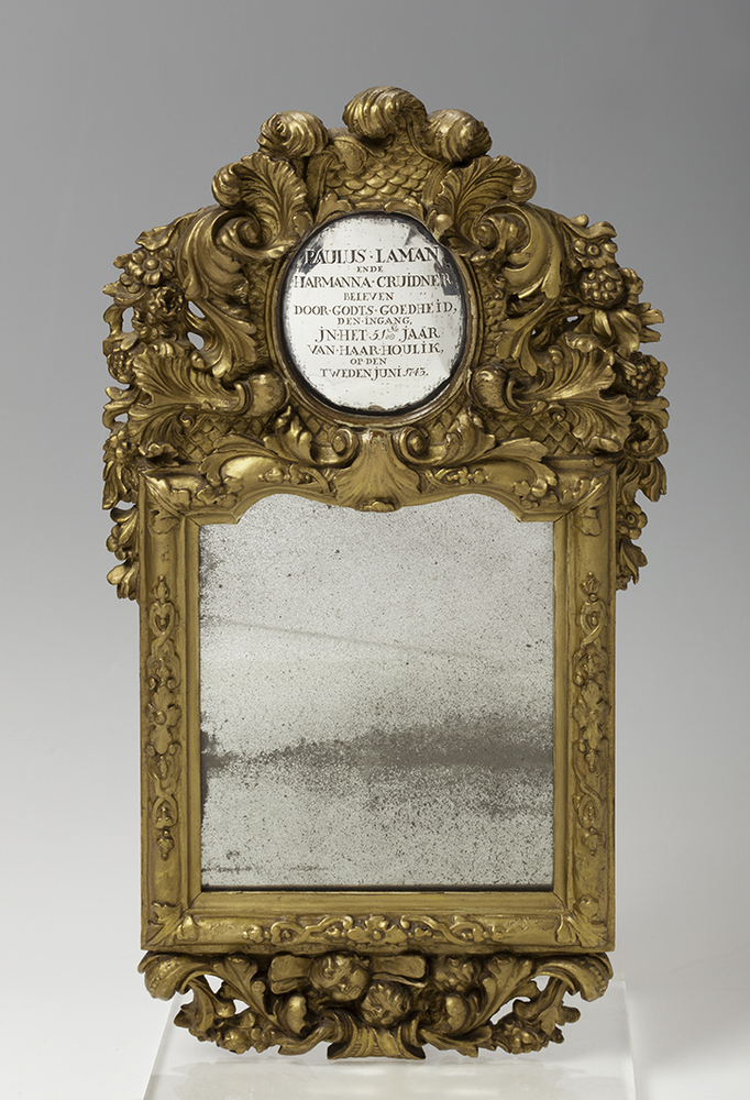 Spiegel Gouden huwelijk Paulus Laman en Harmanna Cruidener, 1743