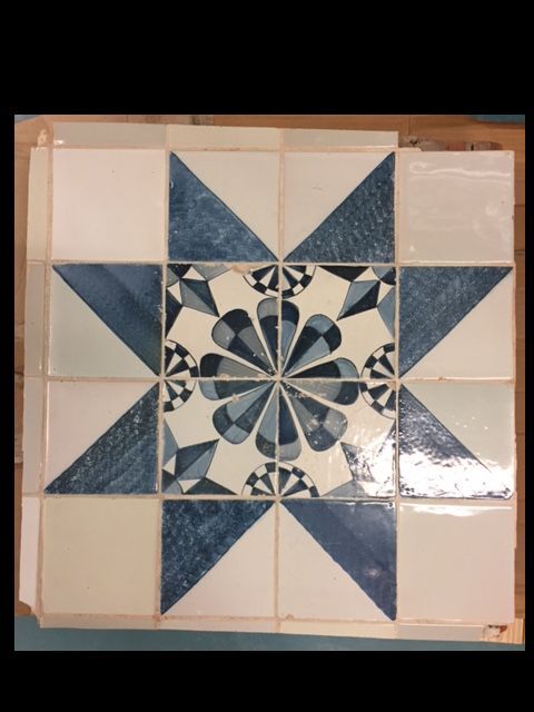 Tegeltableau van 8-puntige ster