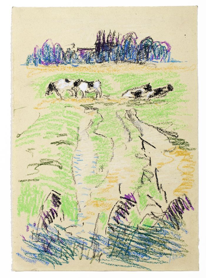 Landschap met koeien