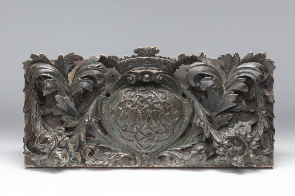 Fragment schouw Ewsum, spiegelmonogram JL SC