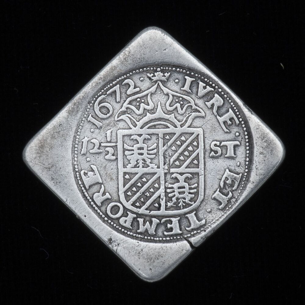 Stad en Lande, kwart rijksdaalder 1672 van 12½ stuiver