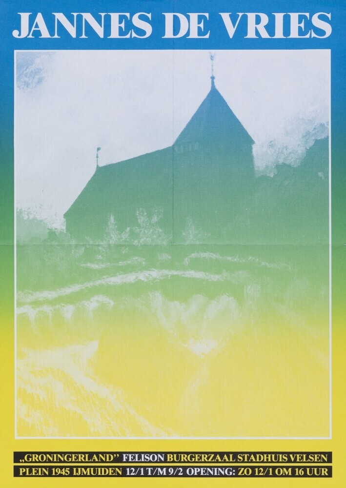Affiche tentoonstelling Jannes de Vries : Groninger Land, Felison 1986