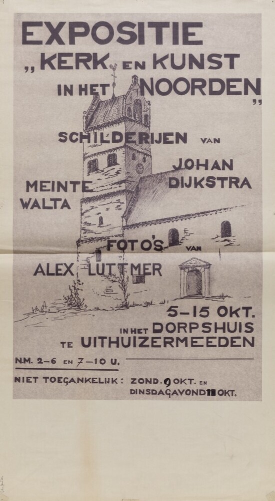 Affiche Kerk en Kunst in het Noorden, Uithuizermeeden