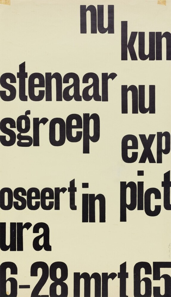 Affiche Nu kunstenaarsgroep NU, Pictura 1965