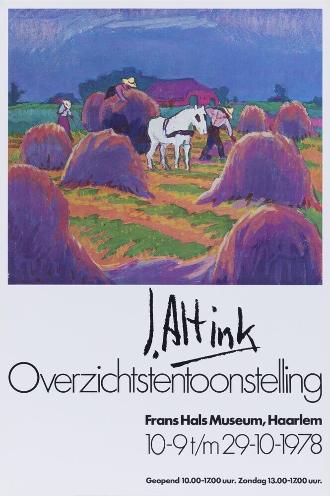 Affiche overzichtstentoonstelling Jan Altink, Haarlem 1978
