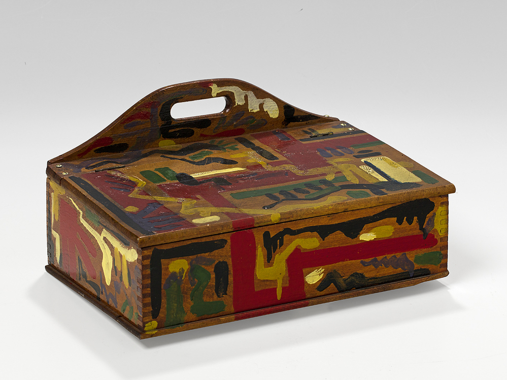 Beschilderde poetsdoos