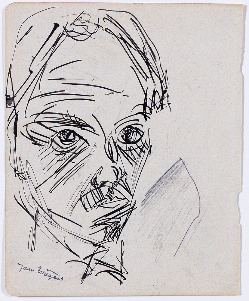 E. L. Kirchner (recto); Plassend jongetje (Frans Wiegers) (verso)