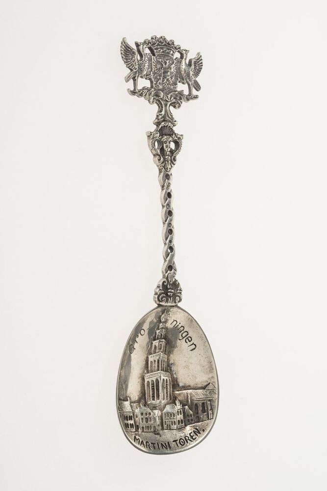 Suikerlepel Martinitoren en wapen Groningen