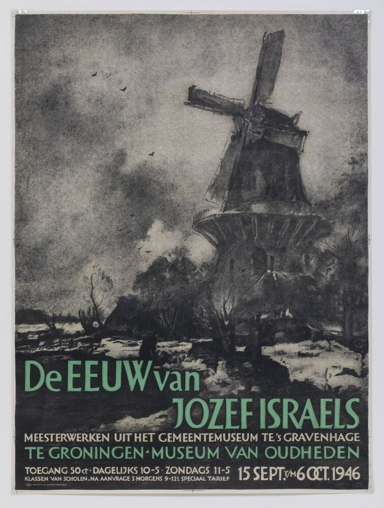 Affiche expositie in het Groninger Museum: 'De eeuw van Jozef Israels'