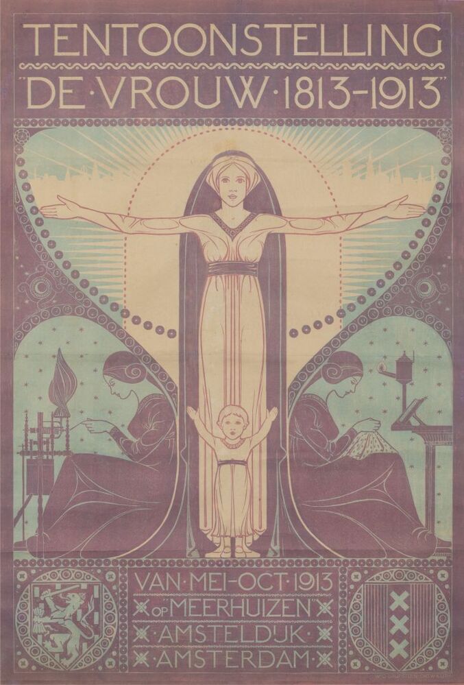 Affiche Tentoonstelling De Vrouw 1813-1913