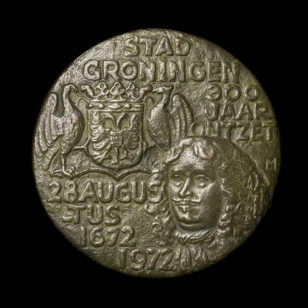 Gedenkpenning beleg Groningen 1672, 1972