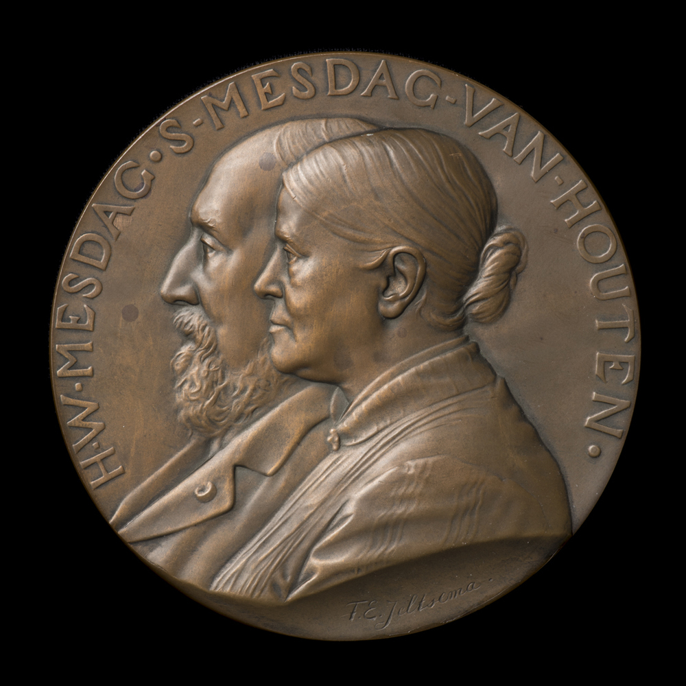 Penning Gouden Huwelijk H.W. Mesdag en S. Mesdag-van Houten