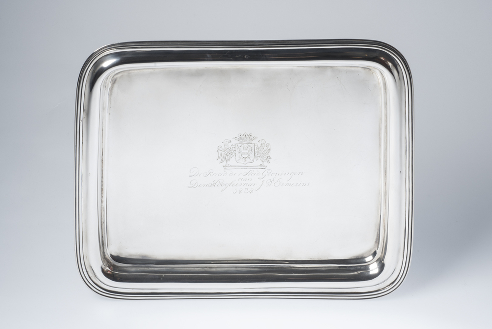 Dienblad stadswapen van Groningen