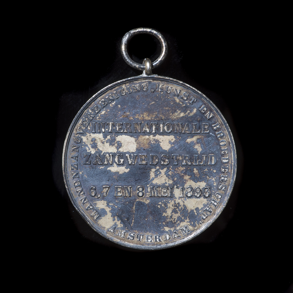 Medaille internationale zangwestrijd 6,7 en 8 mei 1893