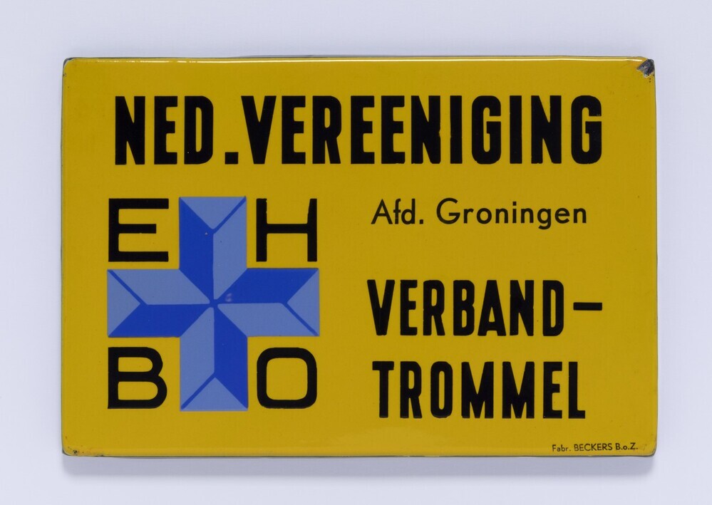 Emaille bord/plaat EHBO