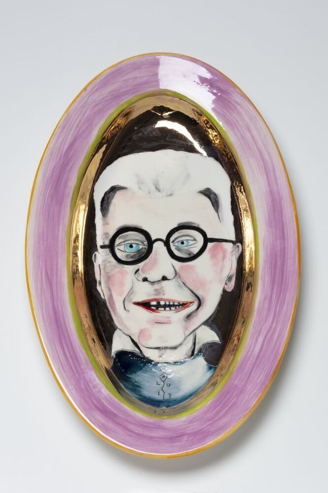 Wandbord met het portret van Frans Haks