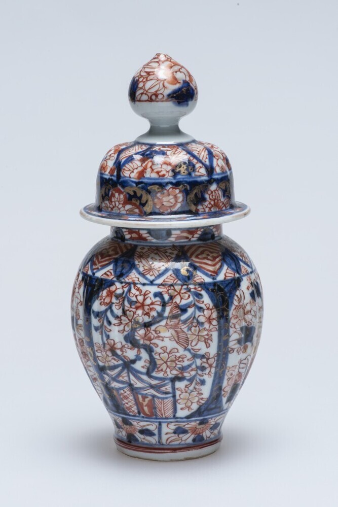 Miniatuurversie dekselpot Imari