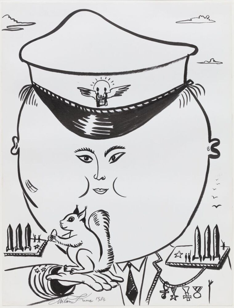 Militair met eekhoorn