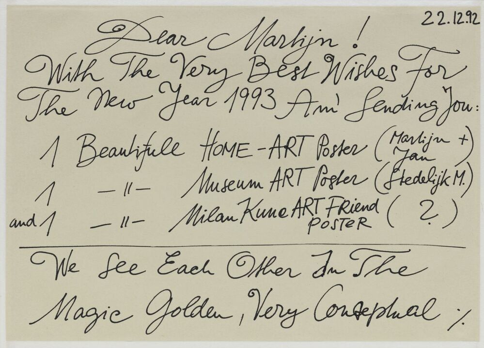 Gekalligrafeerde brief (A)