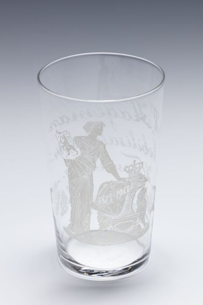 Glas Mobilisatieherinnering H. Hageman Vriescheloo 1914/15