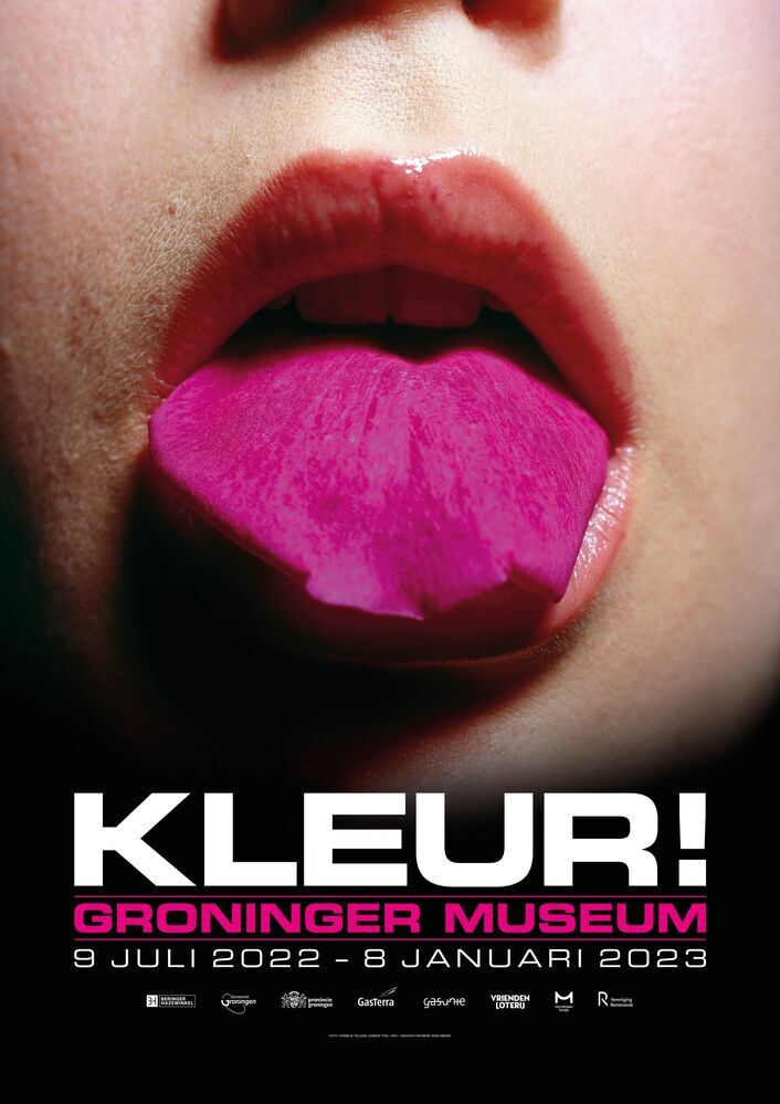 Tentoonstellingsaffiche 'Kleur!' Groninger Museum, 9 juli 2022 t/m 8 januari 2023