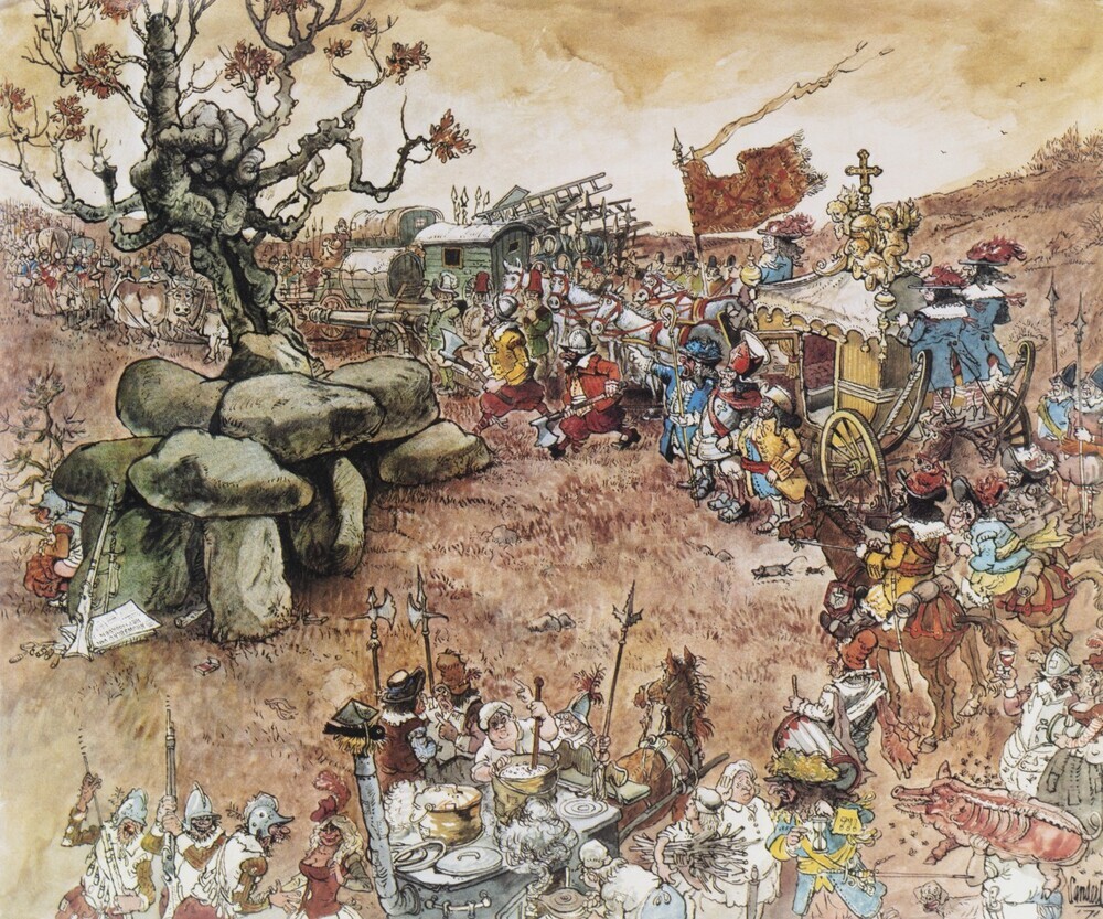 Vier kalenderbladen van Nieuwsblad van het Noorden, 1972