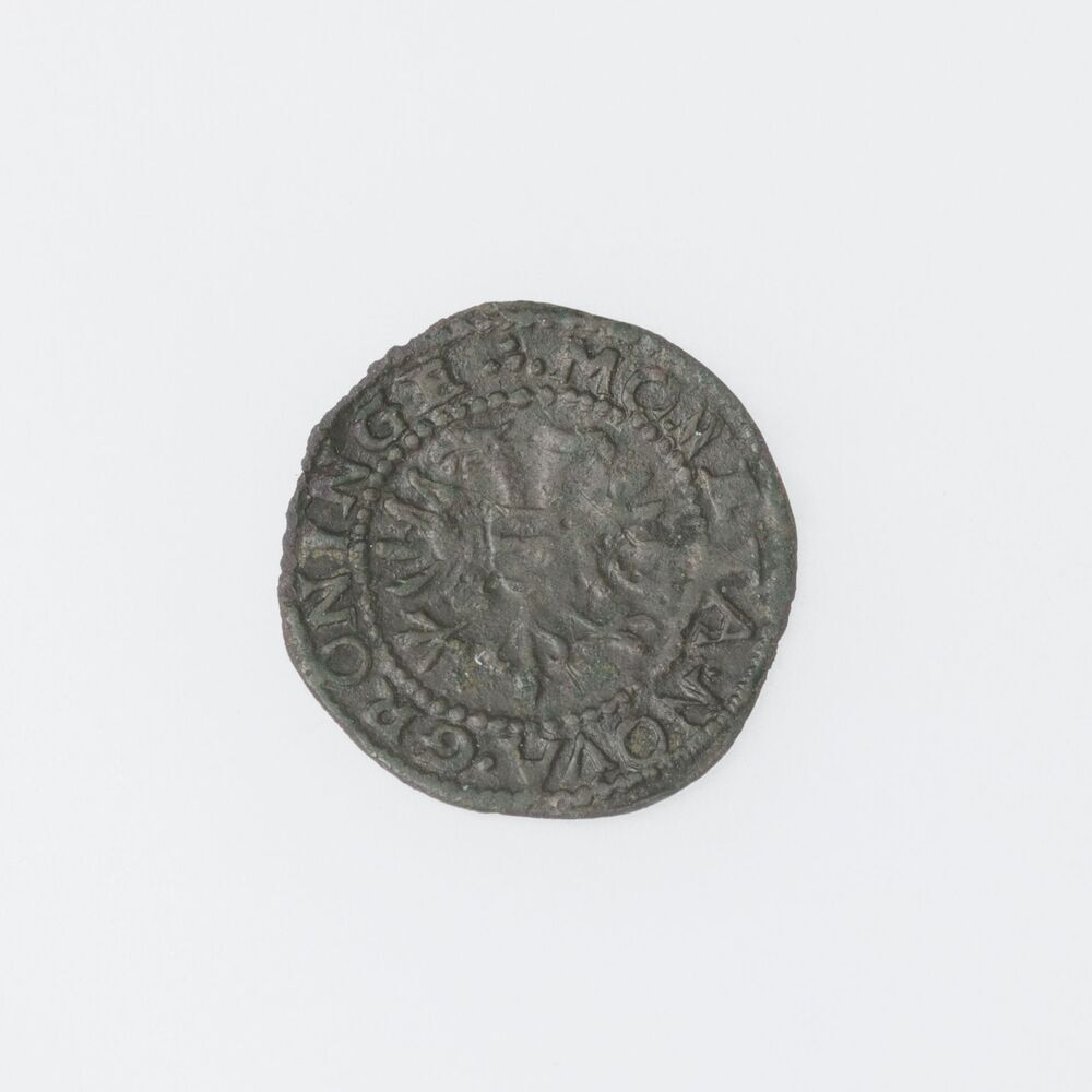 Dubbele plak (=¼ Brabantse stuiver), oord of magerman 1614, stad Groningen