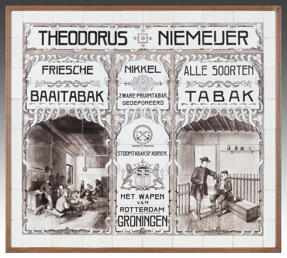 Tegeltableau Theodorus Niemeijer, het Wapen van Rotterdam