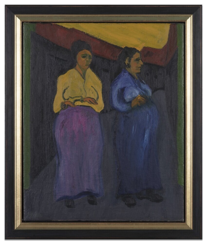 Twee vrouwen in een steeg