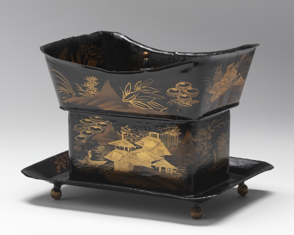 Verlakte blikken tabakspot