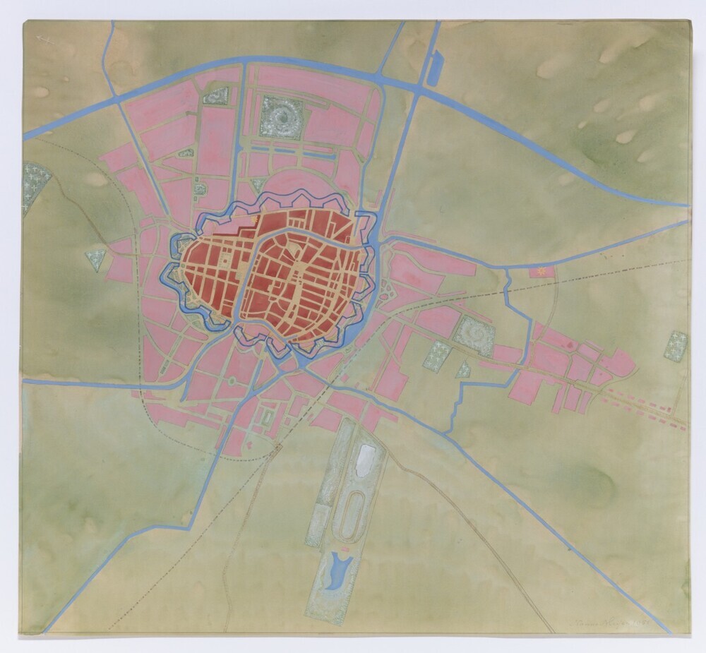 Plattegrond Groningen stad 1951