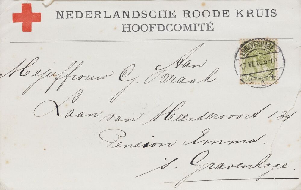 Envelop Nederlandsche Roode Kruis Hoofdcomité