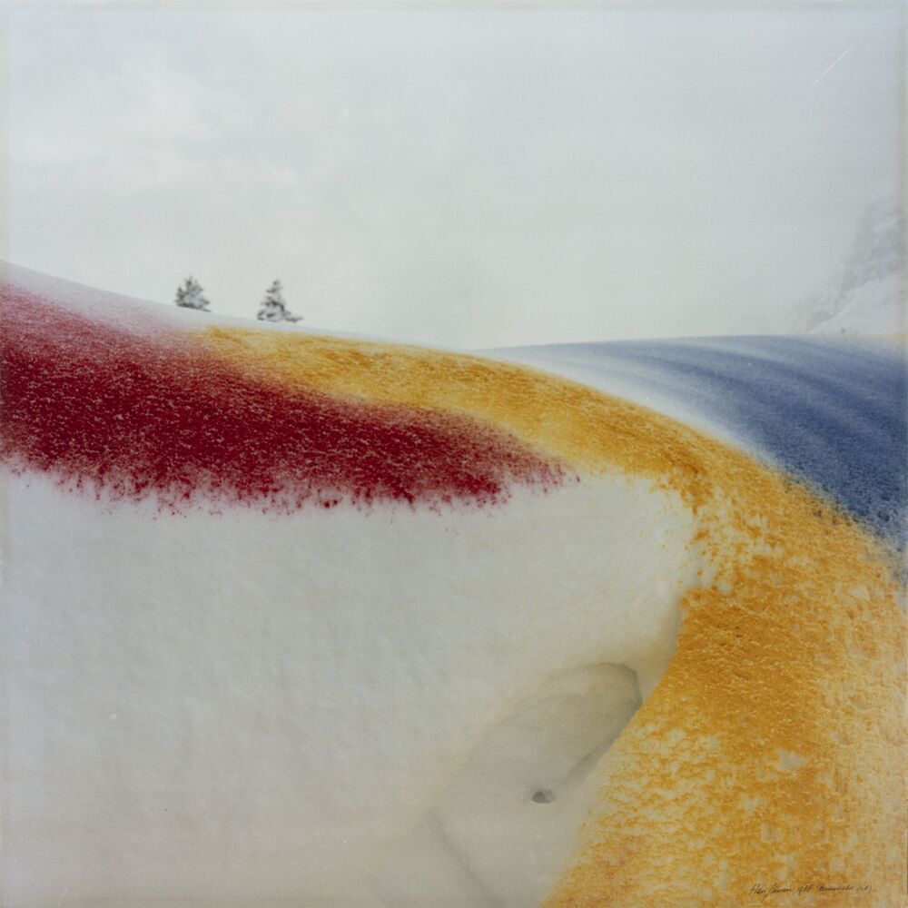 Ingekleurd sneeuwlandschap