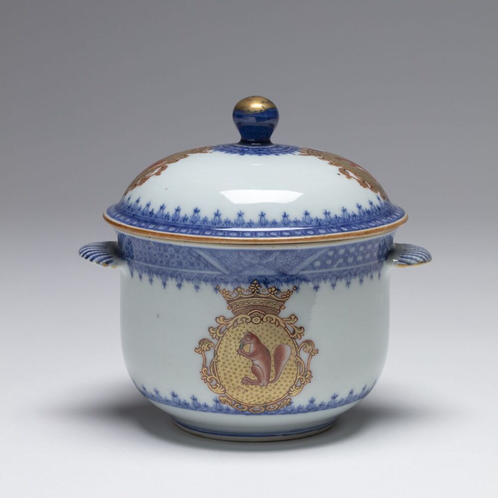 Dekselpot of suikerpot familiewapen Sichterman