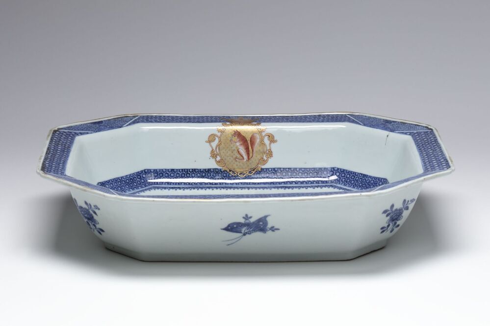 Achtkantige schaal familiewapen Sichterman