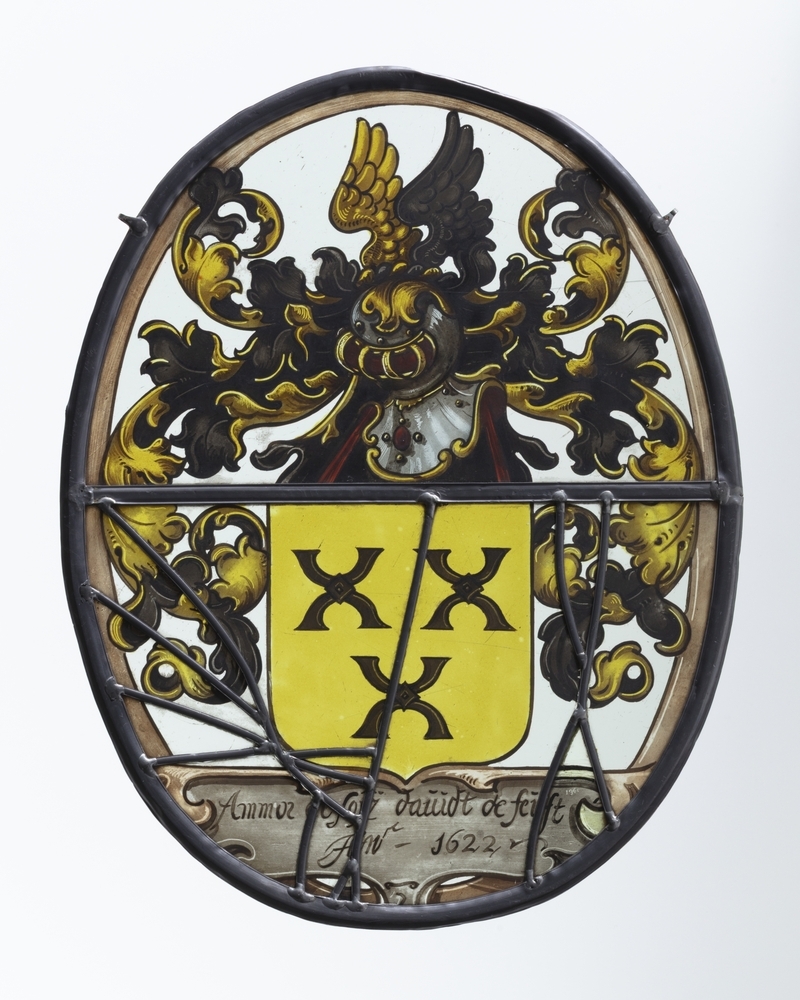 Glas-in-loodraam met het wapen van Montfoort