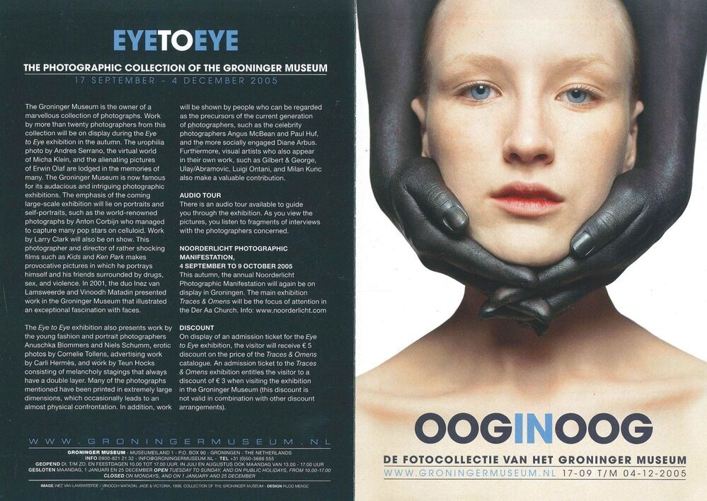 Tentoonstellin Groninger Museum 17-9 t/m 4-12-2005 : Oog in oog, de fotocollectie van het Groninger Museum