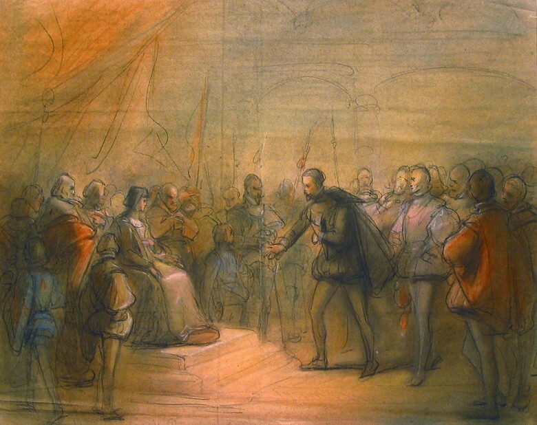 Inlevering van het verzoekschrift van de edelen aan M. van Parma