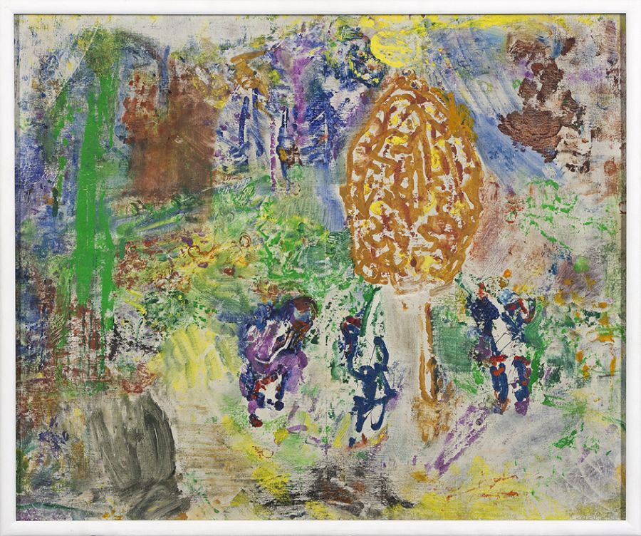 Kinderen slaan bladeren af