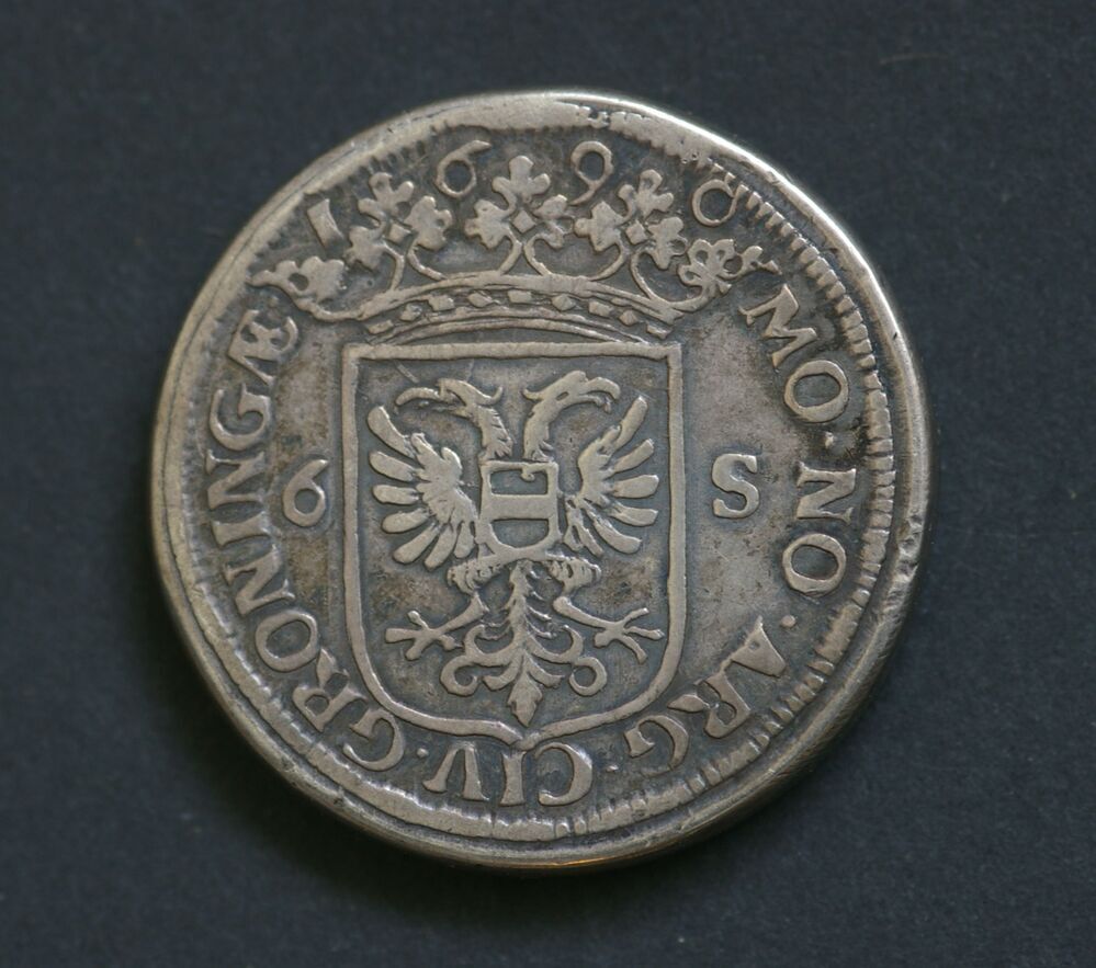 Ruiter- of rijderschelling van 6 stuivers 1690, stad Groningen